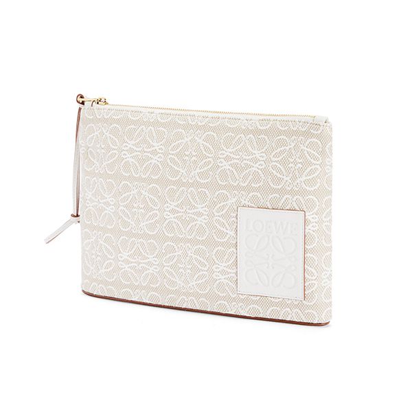 【ロエベ】新作◇アナグラムポーチ◇ジャカード コピー カーフ C730C63X15